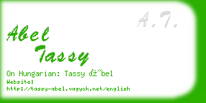 abel tassy business card